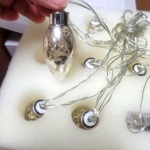COPY - Lenox Mercury Glass Bulb Lights Garland